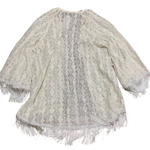 Jessica Simpson White Sammy Kimono Lace Top - XS - Picture 2 of 7